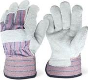 Docker Gloves, Split Leather & Canvas