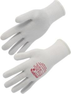 White Nylon Knit Gloves