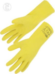 Flock-Lined Latex Household Gloves